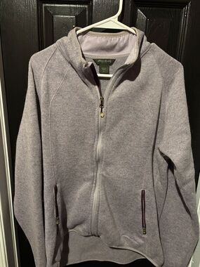 Eddie Bauer Lavender Zip-Up Hoodie Sweater